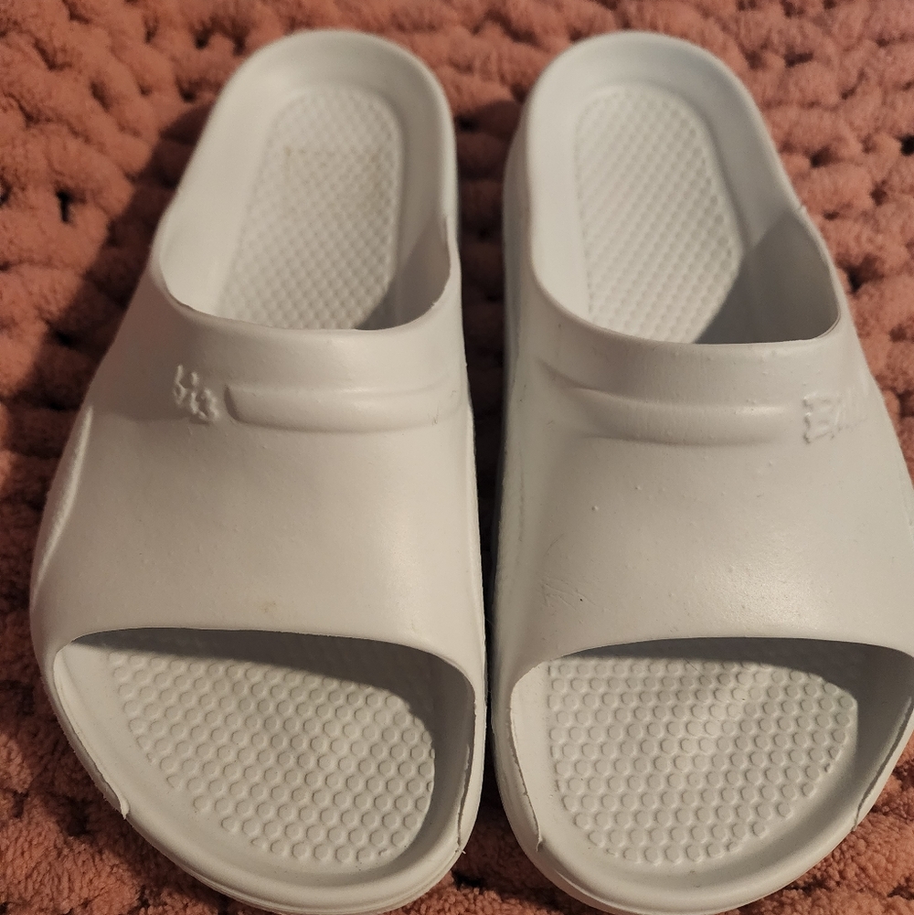 Women's White Slide Sandals Plastic